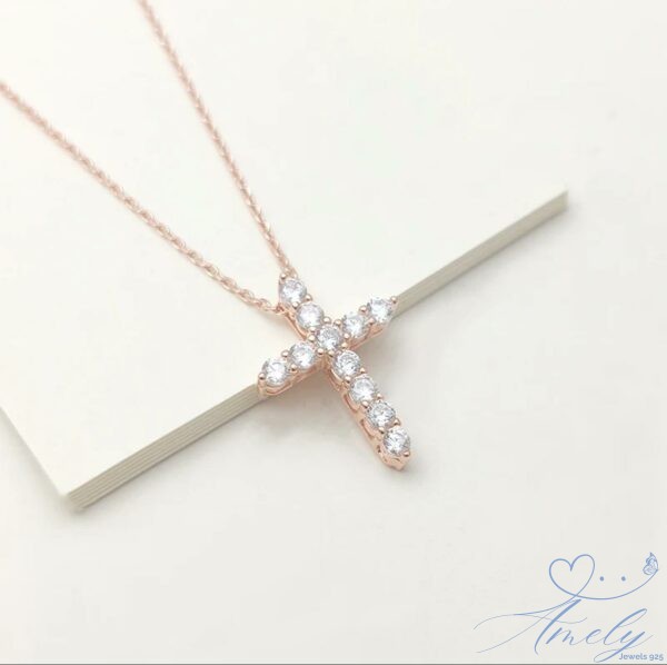 Collana crystal cross - immagine 4