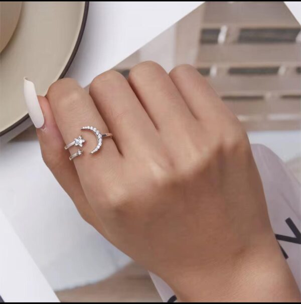 Anello Luna con due stelle - immagine 2