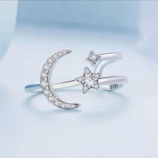 Anello Luna con due stelle - immagine 3