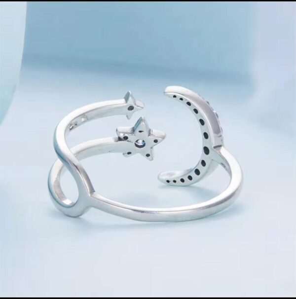 Anello Luna con due stelle - immagine 4